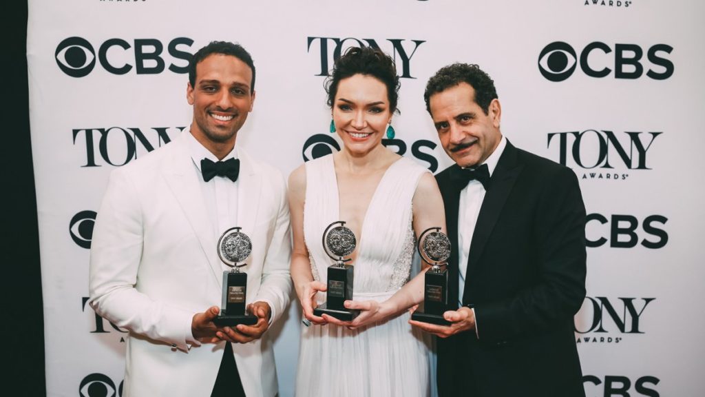 Tony Awards Winner Circle - Ari'el Stachel - Katrina Lenk - Tony Shalhoub - 6/18 - EMK